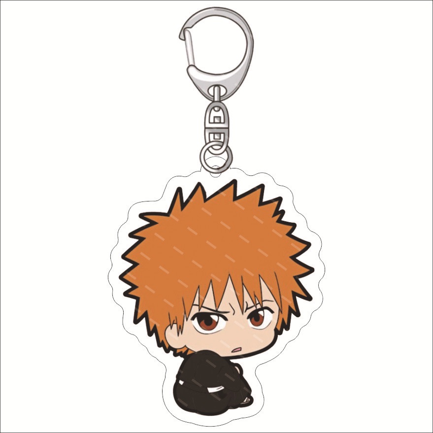 BLEACH Chết móc khóa Kurosaki Ichigo Zaraki Kenpachi Rukia Kuchiki Byakuya acrylic mặt dây chuyền