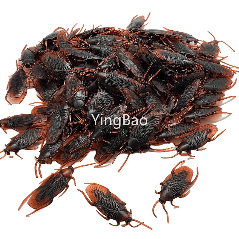 Bộ 50 Con Gián Giả Bằng Nhựa Vui Nhộn Trang Trí halloween