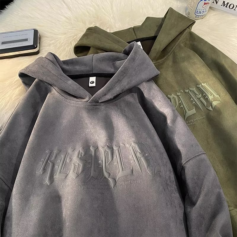 Áo hoodie Tay Dài In Chữ Thời Trang vintage Cho Nam
