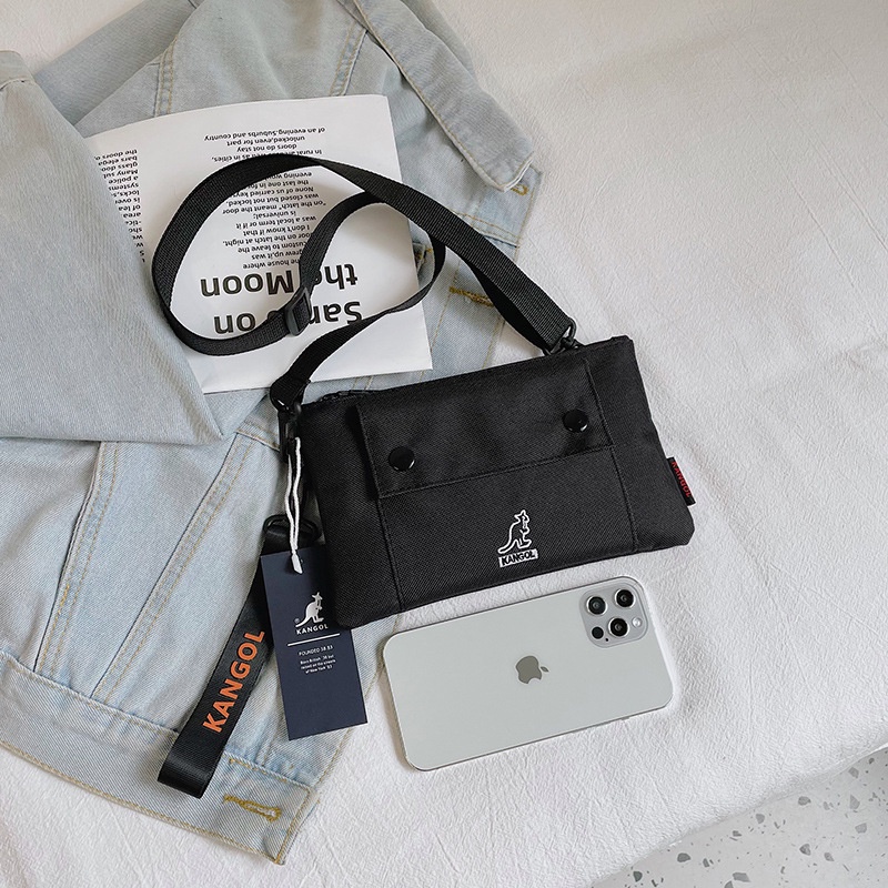 Schwarz Túi Xách Đeo Vai Hình Vuông Cỡ Nhỏ Phong Cách Hàn Quốc Thời Trang Cho Nam