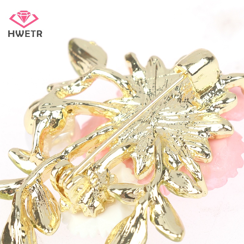 Trâm Cài Áo 2 Màu Hình Hoa Đào Bằng Hợp Kim Lãng Mạn Mới