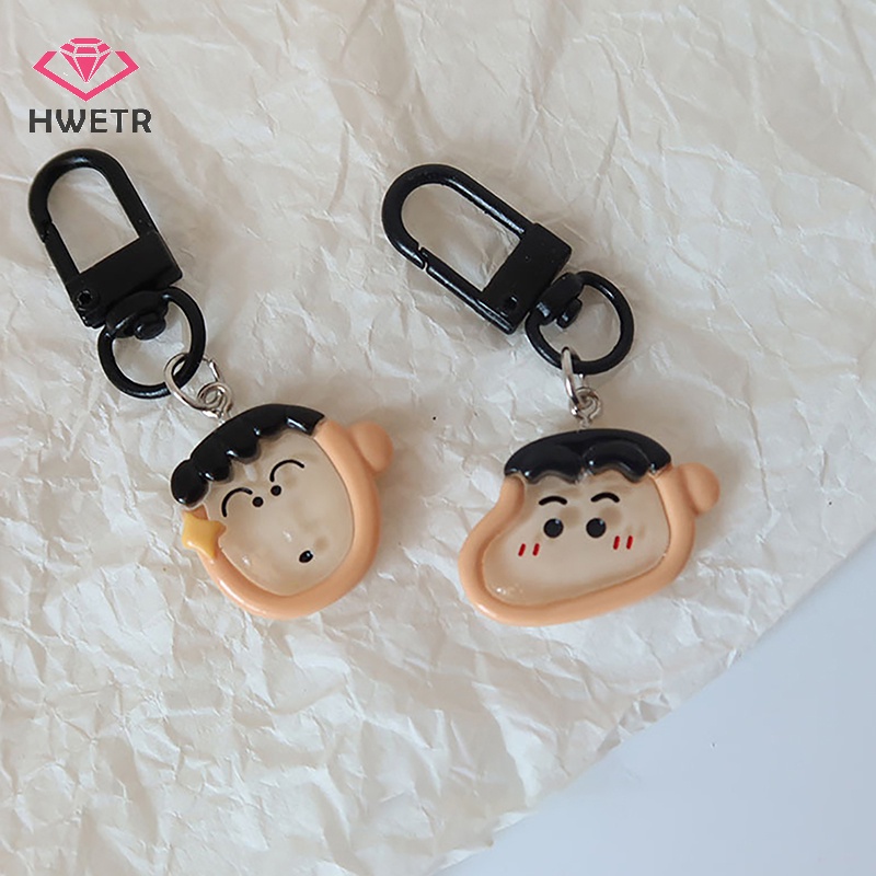 Hwtr Phụ Kiện Móc Khóa Hình Cậu Bé Bút Chì Shin Bằng Nhựa resin Dễ Thương diy Mới