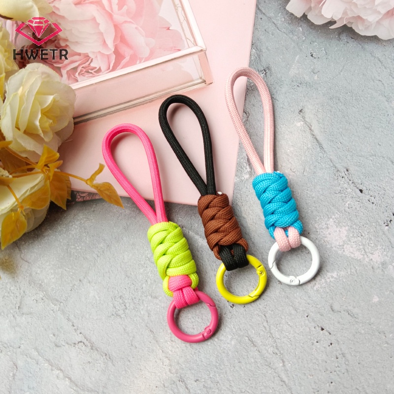 Dây Đeo Điện Thoại / Chìa Khóa Hình Cây Dù Bện Độc Đáo Mới