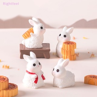 Rightfeel Tượng Thỏ mini Bằng resin Dễ Thương Trang Trí Phong Cảnh Mới