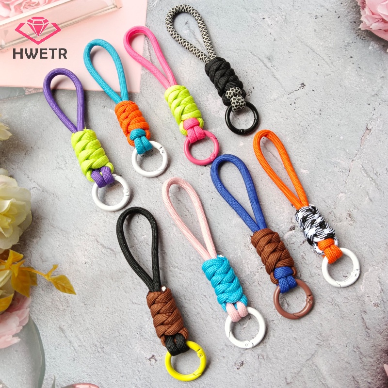 Dây Đeo Điện Thoại / Chìa Khóa Hình Cây Dù Bện Độc Đáo Mới