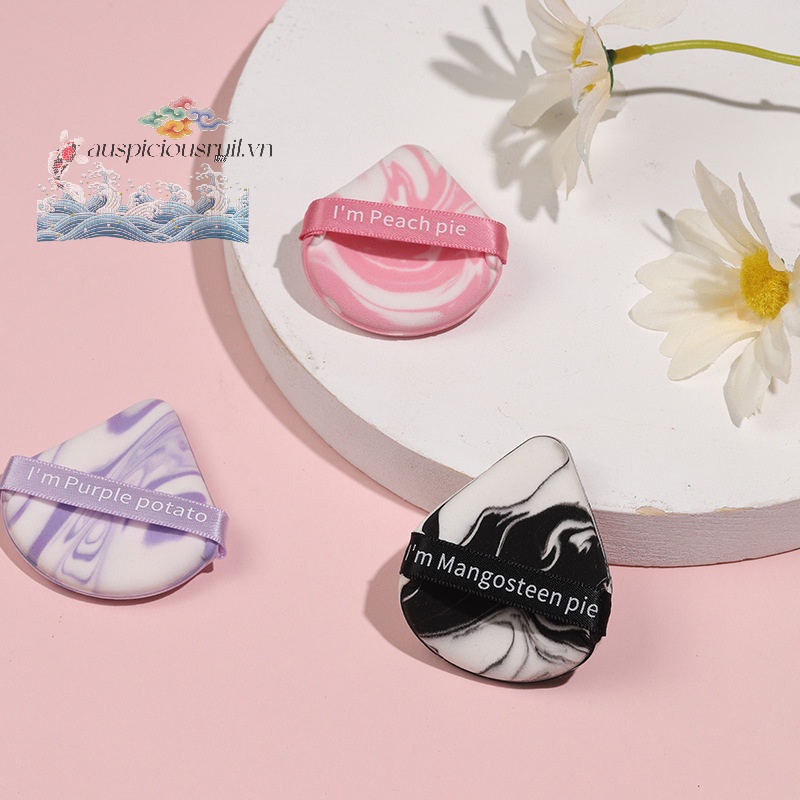 Auspiciousrui1 set 1 Mút Tán Kem Nền Không latex Và Mút Trang Điểm Tiện Dụng