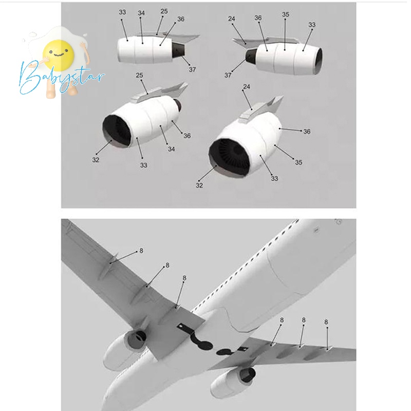 Mô Hình Máy Bay Chiến Đấu boeing 737 Bằng Giấy 3d Tỉ Lệ 1: 100 Mới