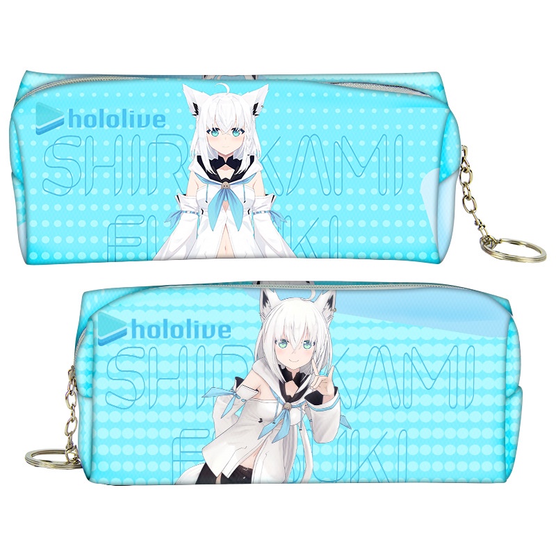 Ere1 Túi Đựng Bút In Hình anime hololive Sức Chứa Lớn shirakami fubuki Minto aqua