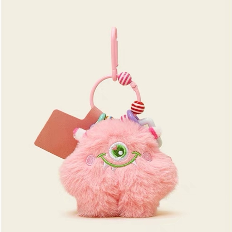 Panda~Tự Làm Búp Bê Móc Chìa Khóa Ban Đầu Than Bóng Con Quái Vật Túi Búp Bê Mặt Dây Chuyền Ngộ nghĩnh Móc Chìa Khóa Dễ Thương Sang Trọng Mặt Dây Chuyền Búp Bê 0212