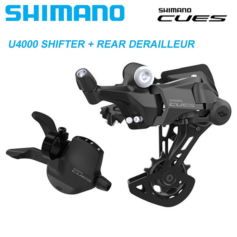 Shimano CUES U4000 9Speed SL + RD Groupset SL-U4000-9R RAPIDFIRE PLUS Shifter Kẹp Band RD-U4000 SHADOW RD Derailleur phía sau 9S 9V