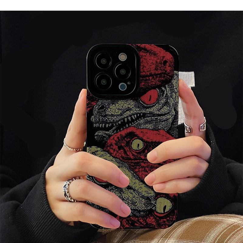 Ốp Điện Thoại In Hình Khủng Long Hoạt Hình Sáng Tạo Cho iphone 7 7 plus 8 8 plus xs xr 11 12 13 14 pro plus promax