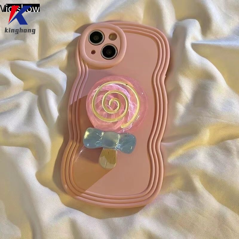 Dễ Thương Giá Đỡ Điện Thoại Di Động Hình Kẹo Mút Hoạt Hình 3d Có Thể Thu Vào