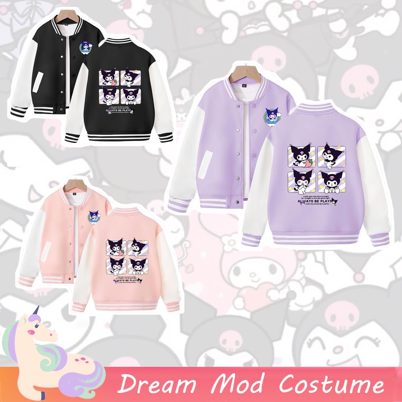Hoạt Hình Áo Khoác hoodie In Hình sanrio kuromi Thời Trang Thu Đông Cho Bé Gái