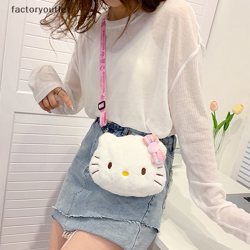Thời Trang Túi Đeo Vai mini Hình sanrio hello kitty Nhồi Bông Dễ Thương Mới