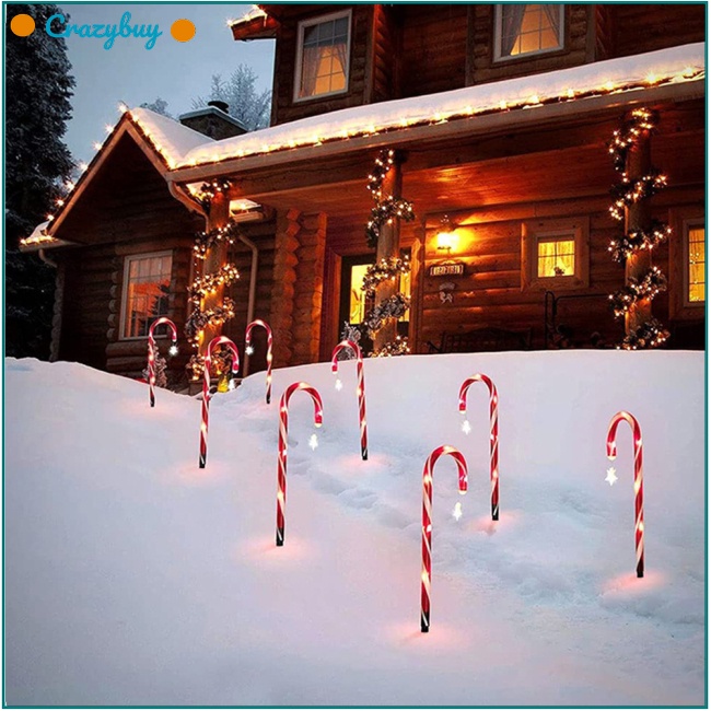 Cr Cây Kẹo Giáng Sinh 8 Chế Độ Sử Dụng Năng Lượng Mặt Trời Có Ngôi Sao Trang Trí Sân Vườn Ngoài Trời