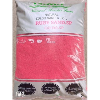 CÁT NMF ĐỎ GARNET RUBY (Bao 5kg) - Cát đỏ trải nền thủy sinh