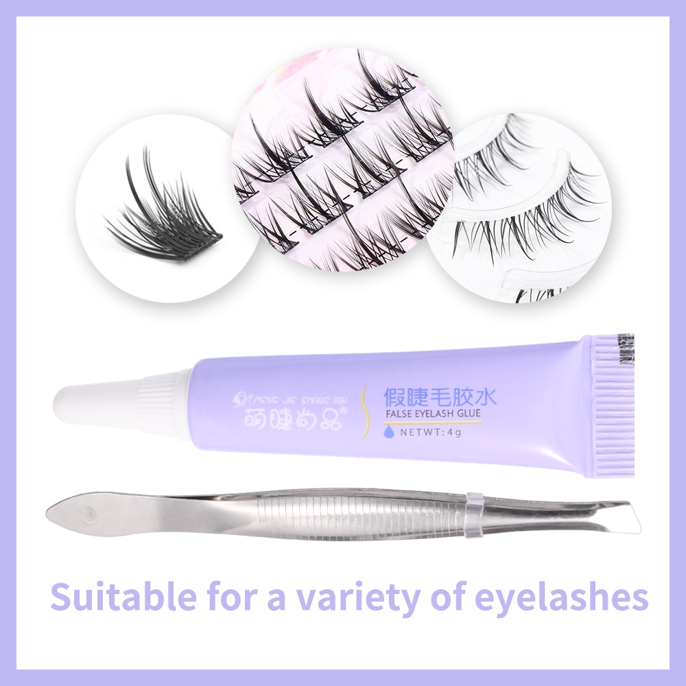 1 Bộ Keo Dán Lông Mi Màu Trắng Chuyên Nghiệp / Keo Nối Mi Nhanh Khô Lâu Trôi Chống Thấm Nước