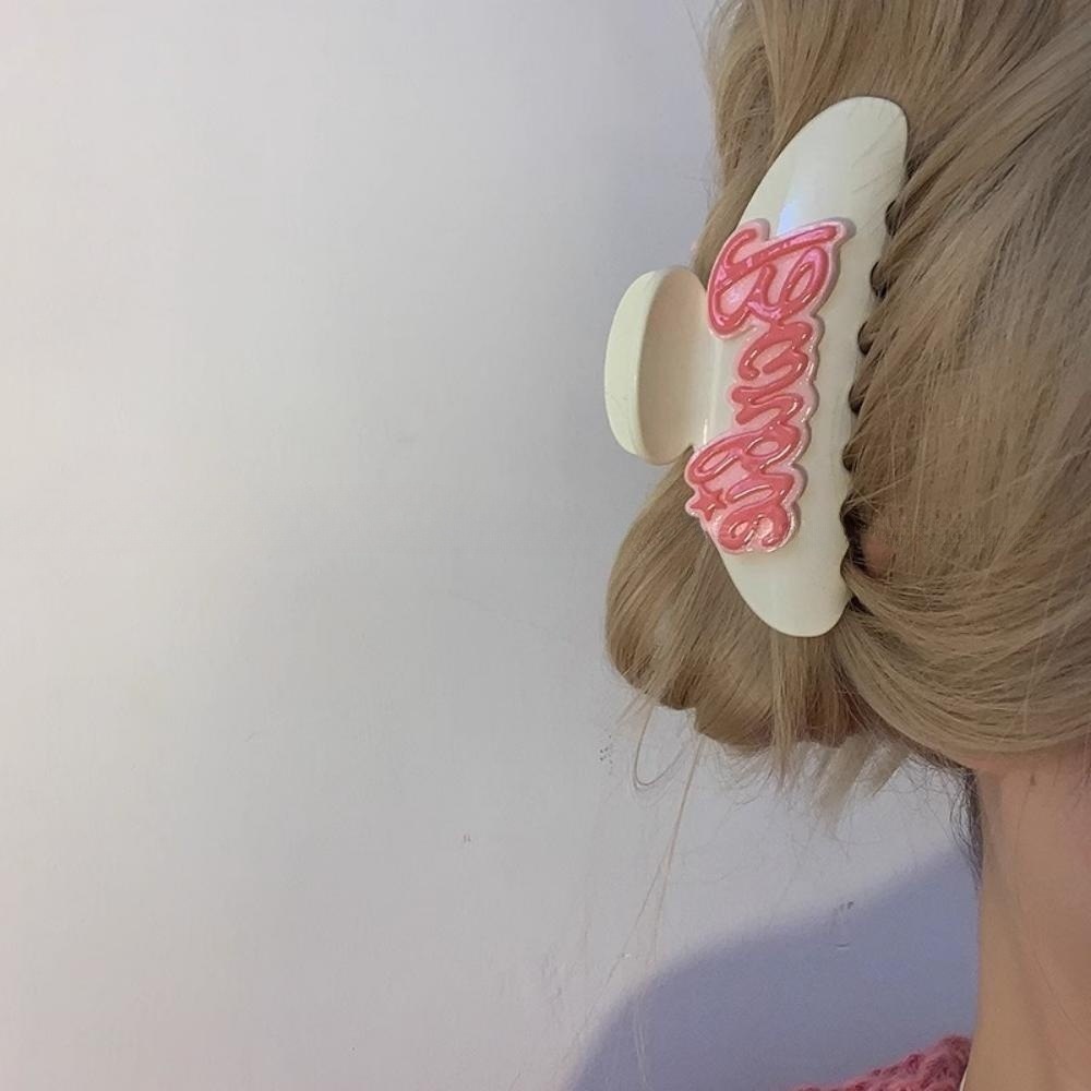 Kẹp Tóc Hình Cá Mập / Chữ dopamine y2k Màu Trái Cây 2023