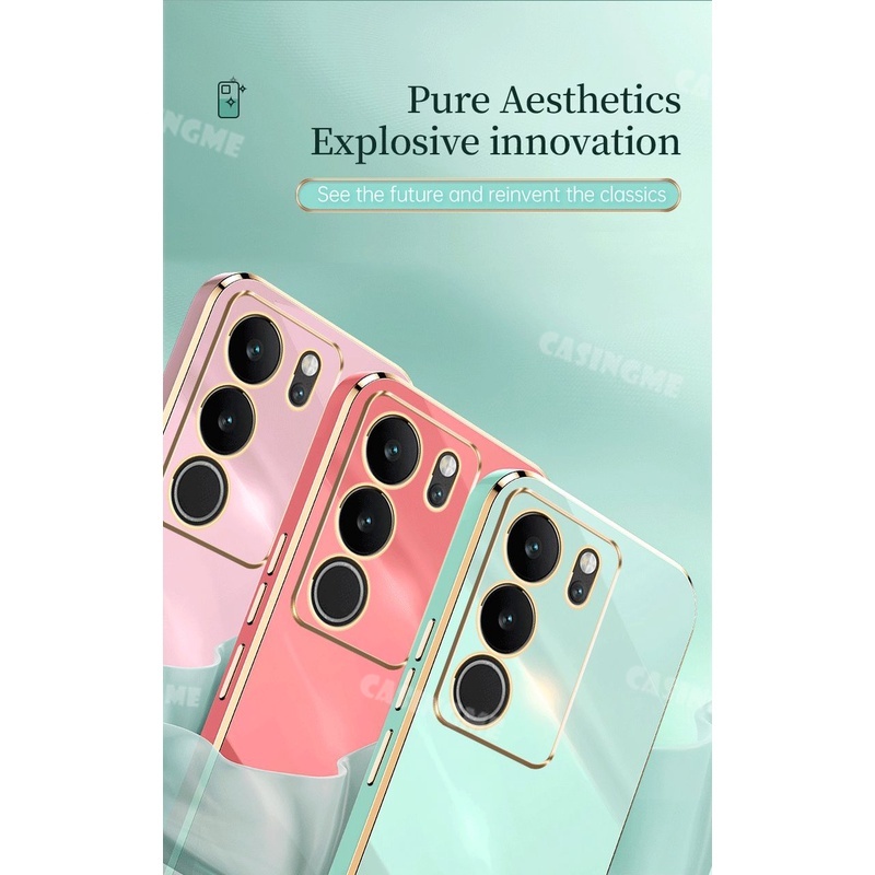 Ôp Điện Thoại Silicon Dẻo Tráng Gương 6d Chống Sốc Cho vivo v29 5g 2023 vivo v29 29v 5g v 29 vivov29 Ốp