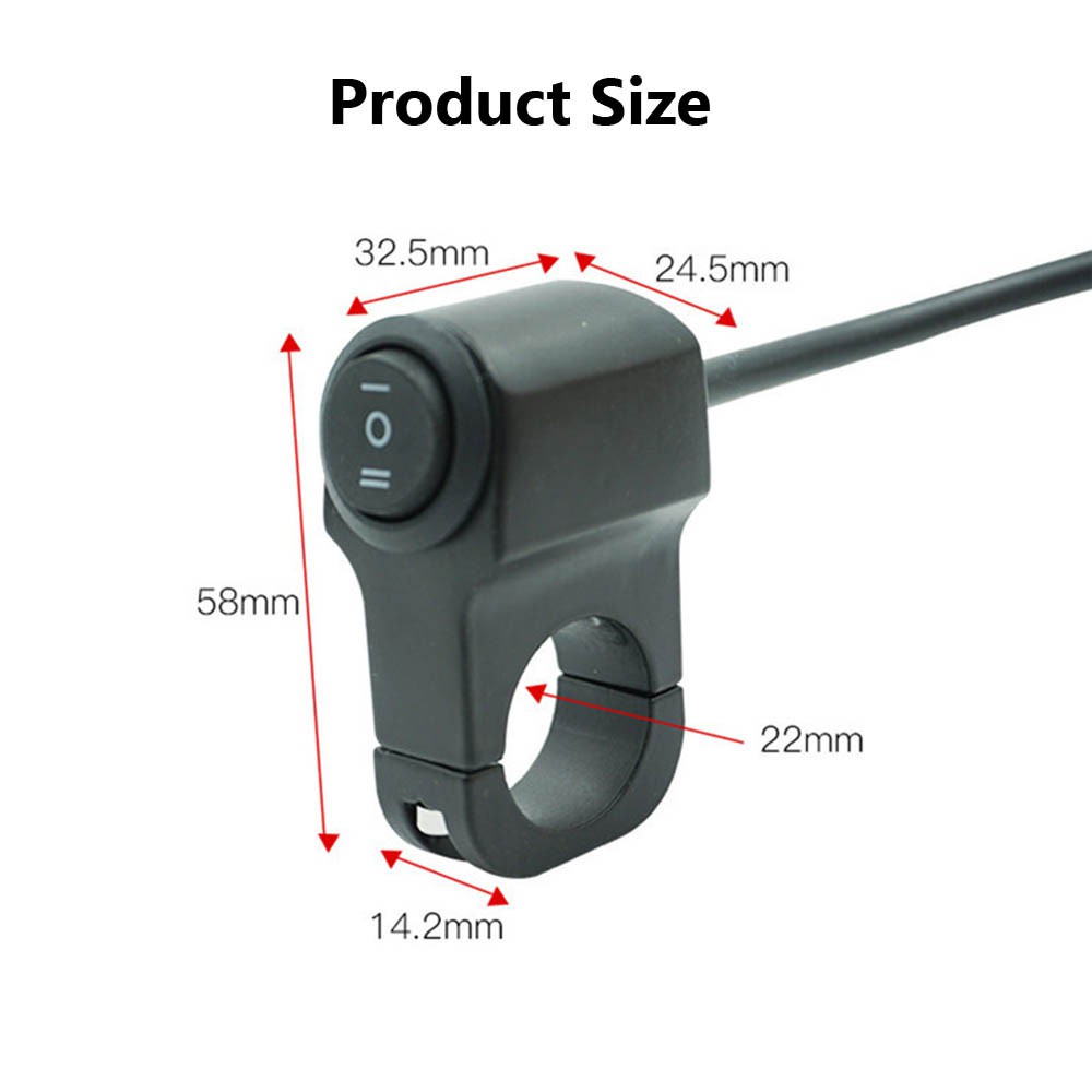 Công Tắc Bật / Tắt Đèn Pha cnc 22mm 12v Bằng Hợp Kim Nhôm Chống Nước Cho Xe Máy