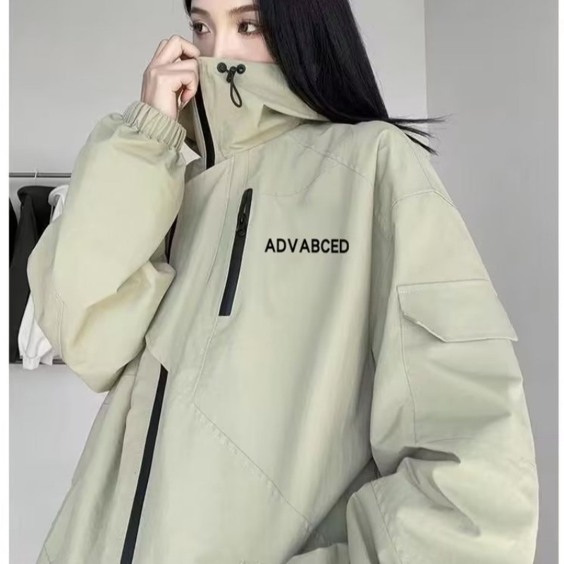 Áo Khoác cotton Dáng Dài Có Nón Thời Trang Đường Phố Trẻ Trung Dễ Phối Đồ
