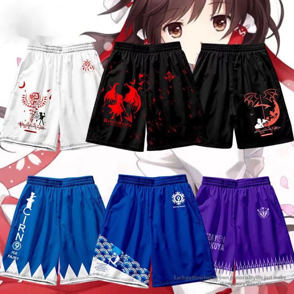 Touhou Quần Đùi Đi Biển In Hình anime 3d Phong Cách Nhật Bản