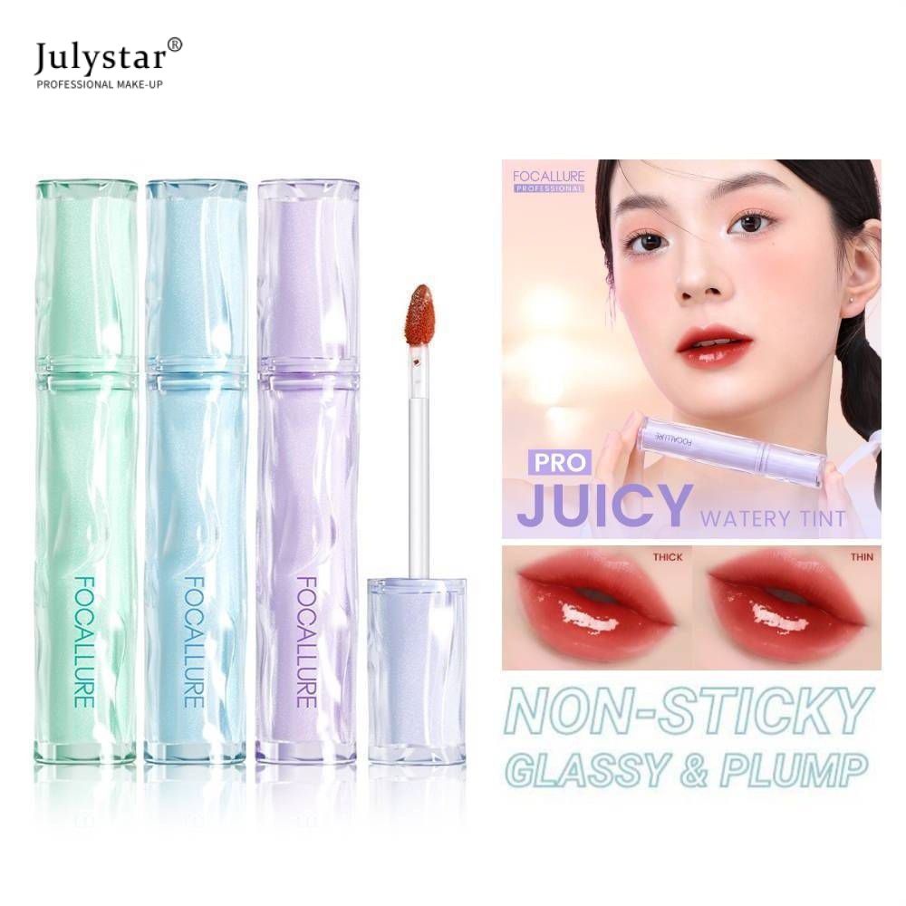 Jelly Watery Lip Tint Nuôi Dưỡng Lip Tint 9 Màu Độ Bóng Cao Son Bóng Không bết dính Công Thức Màu Sắc Kéo Dài Nhăn Môi trang điểm JULYSTAR
