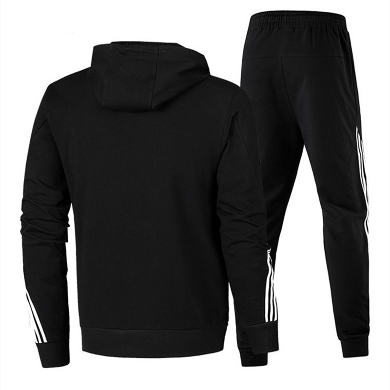 Set Đồ Thể Thao Hai Món Gồm Áo Hoodie Và Quần Dài Có Khóa Kéo Thời Trang Xuân Thu Cho Nam