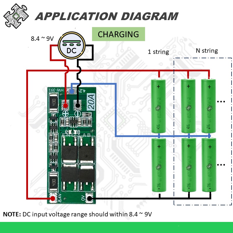 ENGLAB★Bảng Mạch Sạc Pin lithium BMS 2S 20a / 10a 18650 / 10440 / 26650 7.2v / 8.4v Sự Bảo Vệ