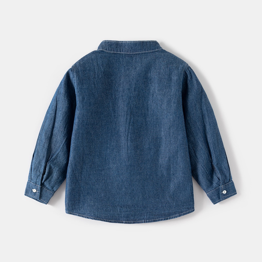 Soffny Áo Sơ Mi Dài Tay Có Cổ Thời Trang Cho Bé Trai