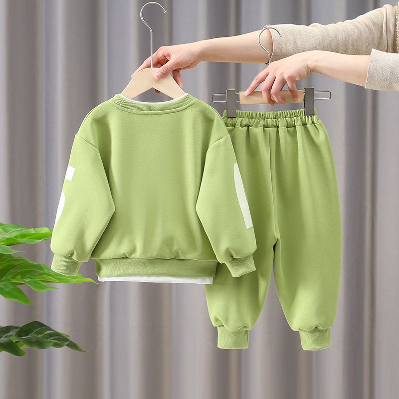 Bộ Đồ Thể Thao Phong Cách Phương Tây Thời Trang Xuân Thu 2023 Mới Cho Bé Trai