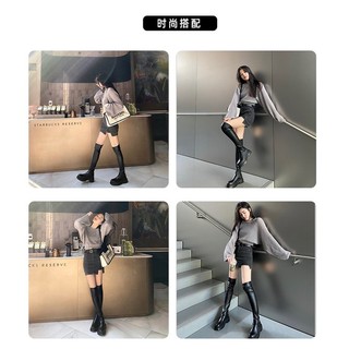 Giày Bốt Da pu Cổ Cao Thời Trang Dành Cho Nữ