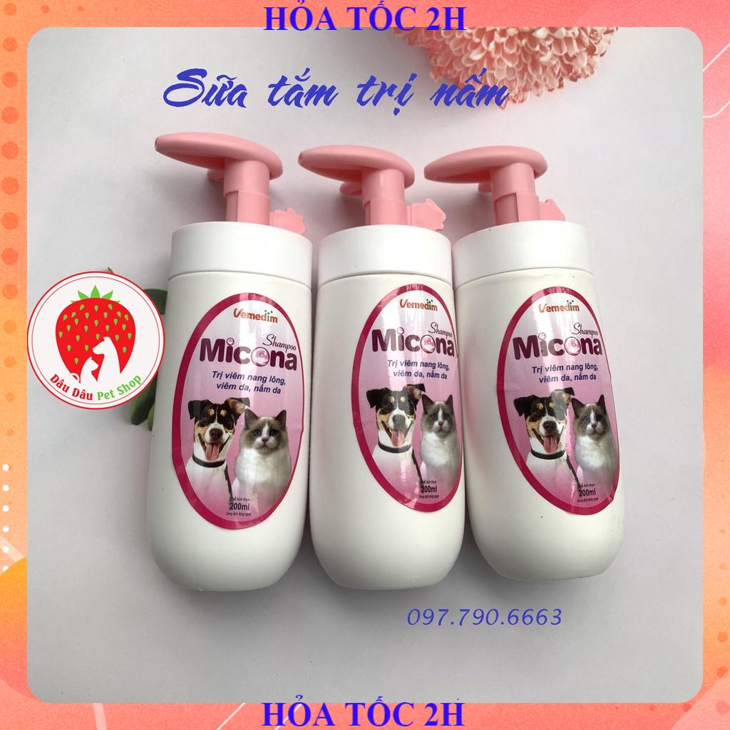 Sữa tắm phòng trị nấm, viêm da cho chó mèo Micona shampoo