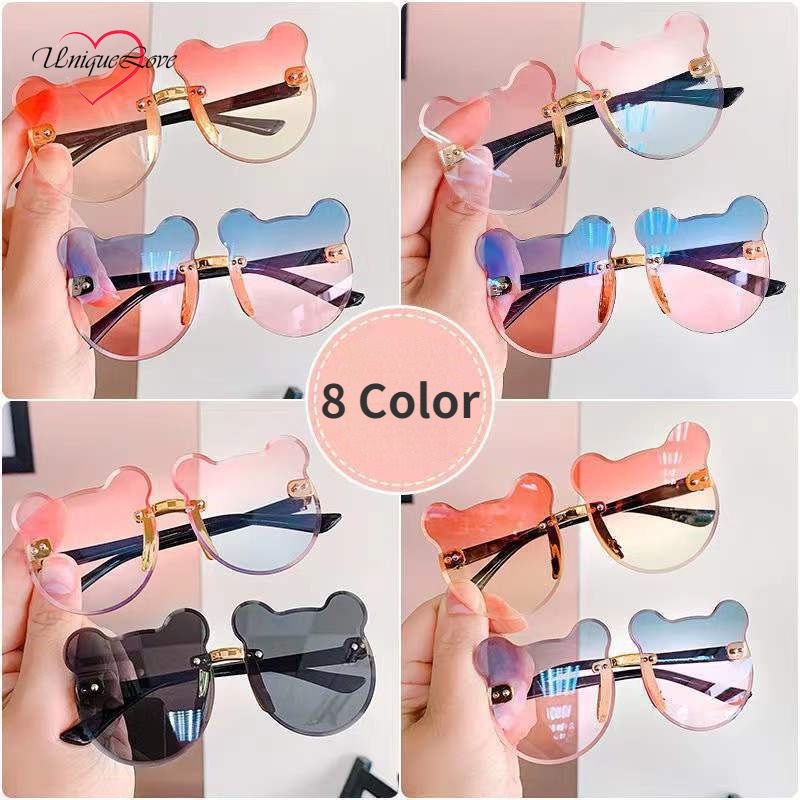Kính Mát Phân Cực Chống Tia uv Hình Gấu Dễ Thương Cho Bé