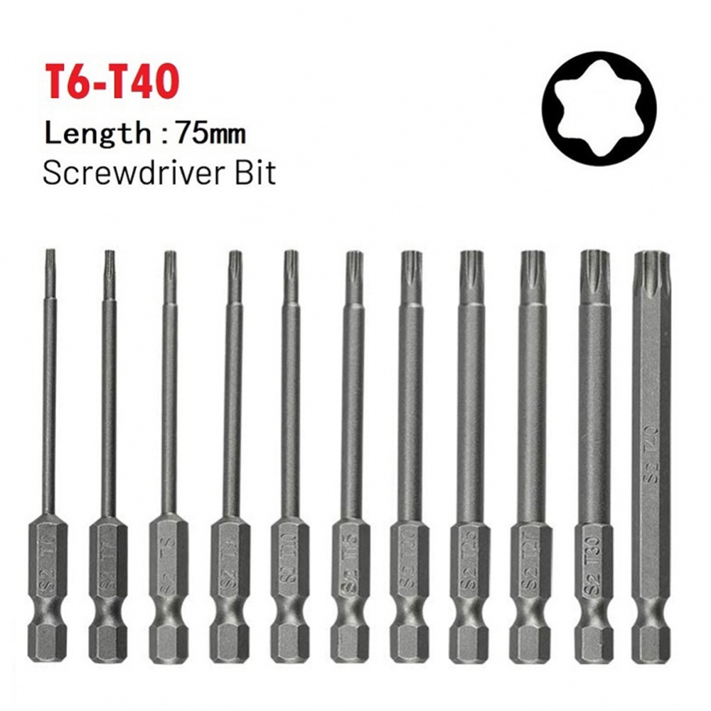 Tua Vít Hợp Kim Thép t10 t15 t20 t25 75mm t27 t30 t40 t6 t7 t8 t9 Chuyên Dụng