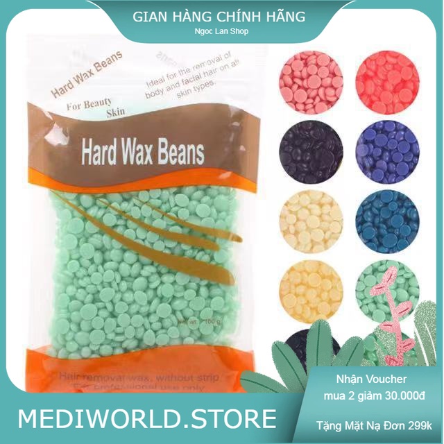 (spa) Sáp wax lông nóng hạt đậu tẩy sạch lông HARD WAX BEAN 100g  - Ng