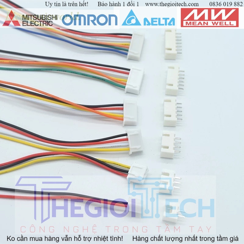 Dây cáp JST XH2.54 XH 2.54mm 1 đầu 26AWG 10P dây dài 30cm