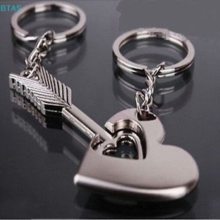 1 cặp móc khóa hình mũi tên trái tim lãng mạn thời trang