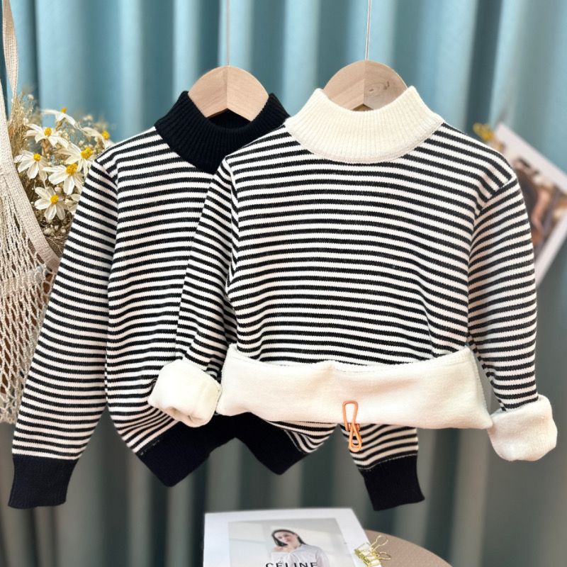 Áo sweater Dệt Kim Lót Nhung Thời Trang Thu Đông Cho Bé Trai