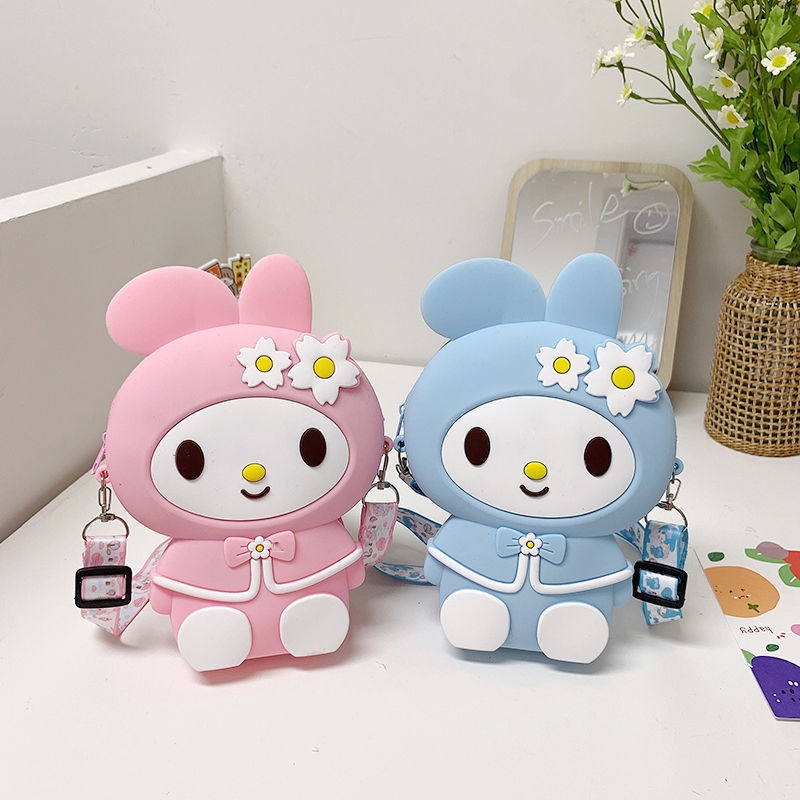 Silicone Túi Đeo Chéo mini Bằng Silicon Họa Tiết Hoạt Hình Dễ Thương Cho Bé Gái b62f