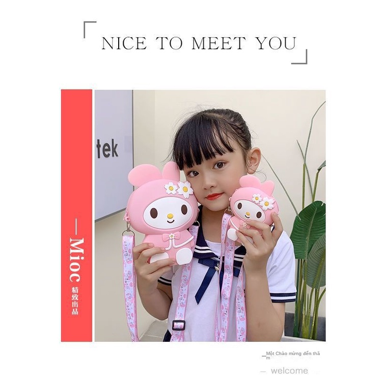 Silicone Túi Đeo Chéo mini Bằng Silicon Họa Tiết Hoạt Hình Dễ Thương Cho Bé Gái b62f
