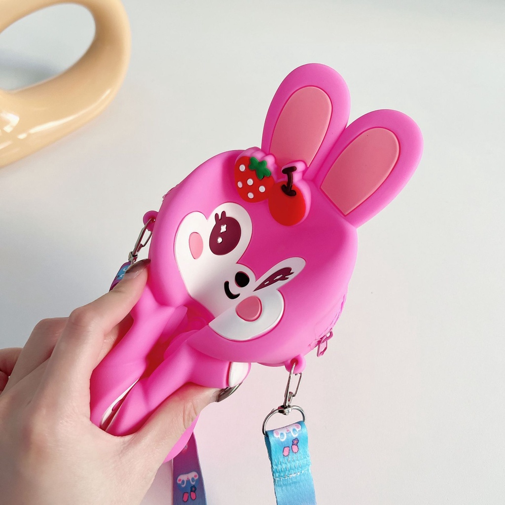 Mới Túi Đeo Chéo Vai Đựng Tiền Xu Bằng Silicon Dễ Thương Cho Bé