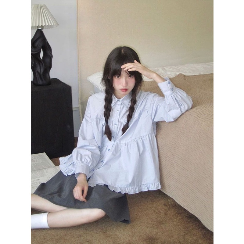 Áo Sơ Mi Tay Dài Dáng Rộng Thiết Kế Mới Thời Trang Mùa Thu Dành Cho Nữ