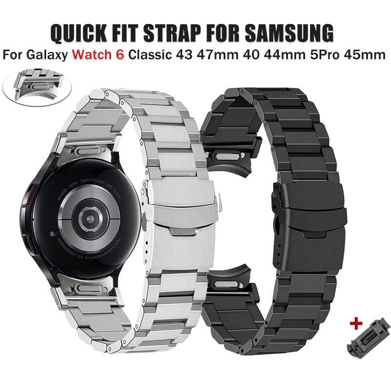 Dây Đeo Bằng Thép Không Gỉ 42 46mm Cho samsung galaxy watch6 classic 43 47mm 6 / 5 / 4 40 44mm 5pro 45mm 4classic