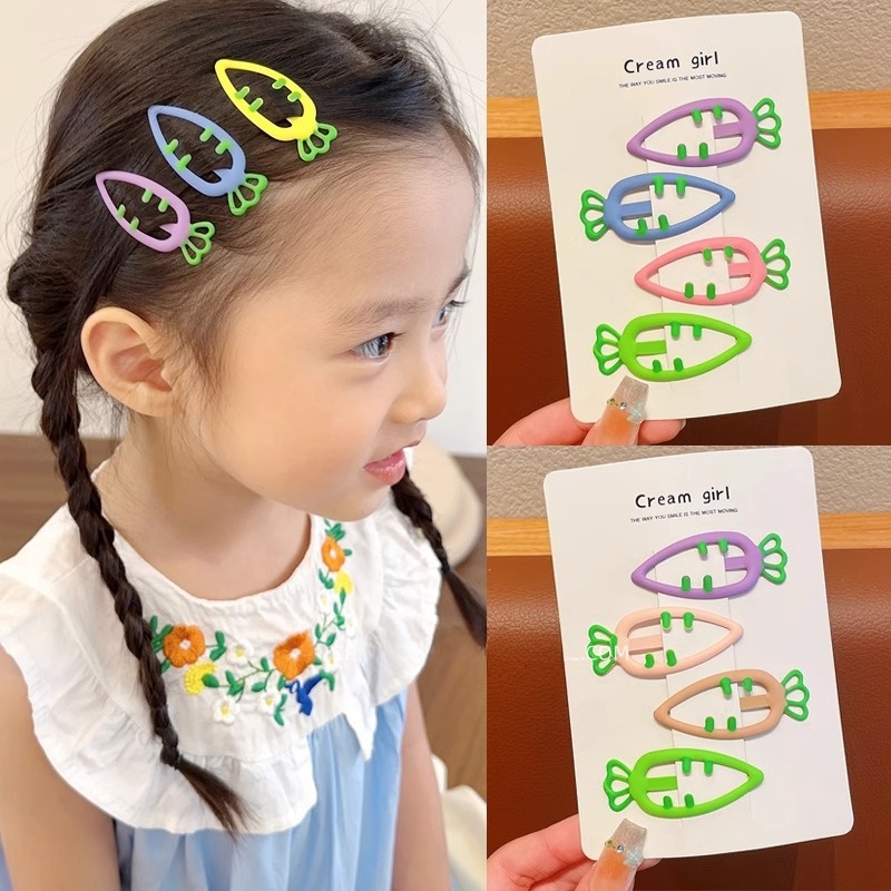 Kẹp Tóc Cà Rốt Màu Kẹo Dễ Thương Cho Bé Gái
