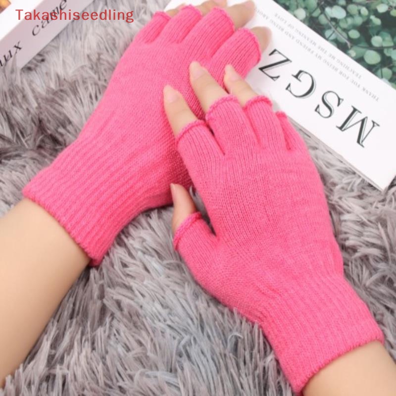 1 Đôi Găng Tay Hở Ngón Giữ Ấm Mùa Đông Có Thể Chạm Màn Hình Cảm Ứng