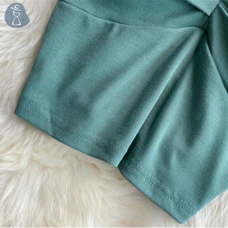 Áo Hai Dây Mùa Hè Màu Trơn Có Đệm Ngực Gợi Cảm Cho Nữ