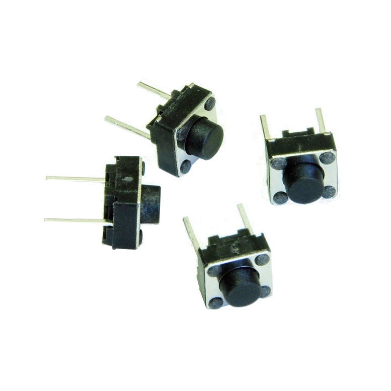 Nút Nhấn 6x6mm Cao 10mm 2 Chân Xuyên Lỗ