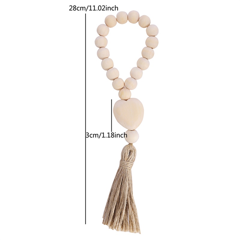 Dây Hạt Gỗ Tua Rua Treo Tường Trang Trí Nhà Cửa / Nông Trại diy