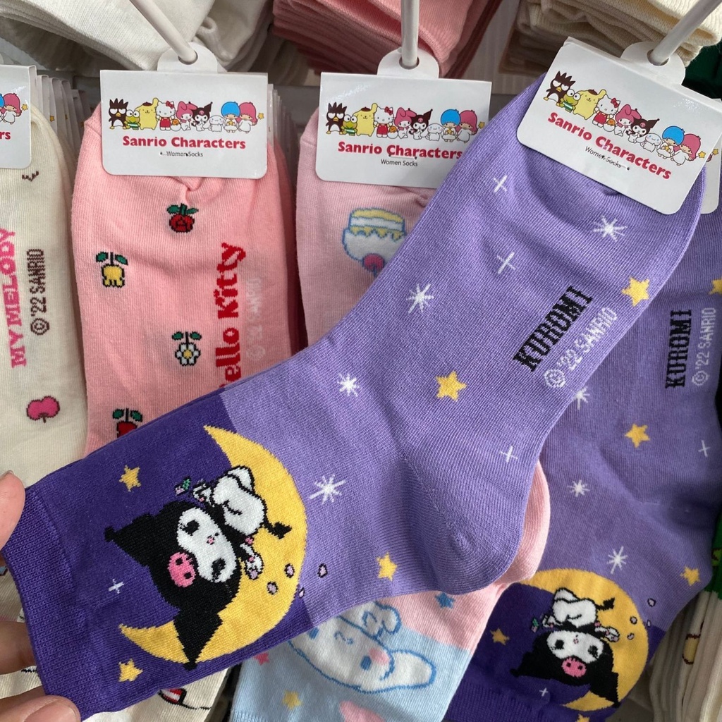 Vớ Giữ Ấm Họa Tiết Hoạt Hình sanrio hello kitty kuromi cinnamoroll Phong Cách Hàn Quốc Cho Bé Gái